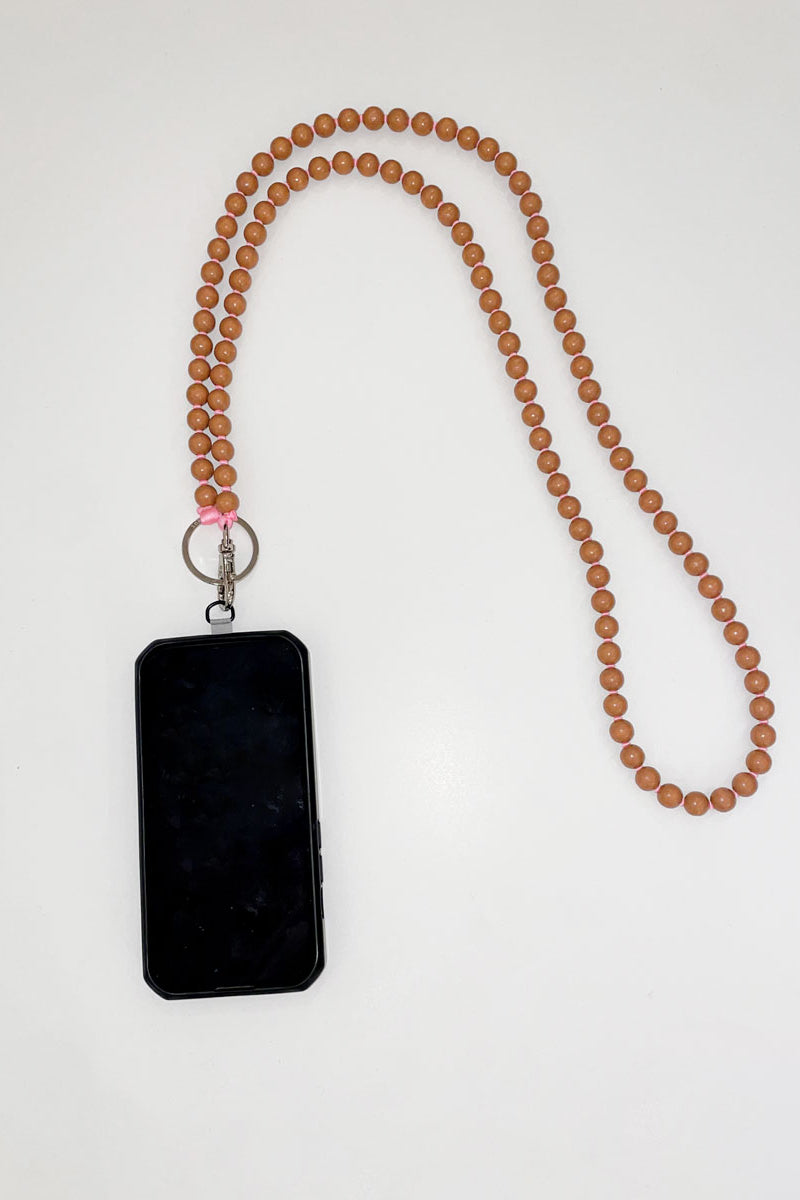 Ina Seifart Handykette Phone Necklace in Mocca and Rose