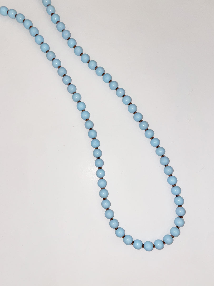 Ina Seifart Handykette Phone Necklace in Pastel Blue and Mocca