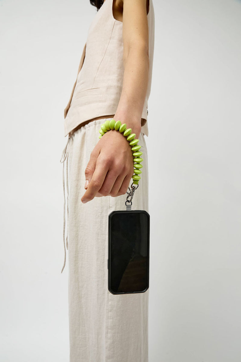 Ina Seifart Linse Keyholder and Phone Chain in Lime