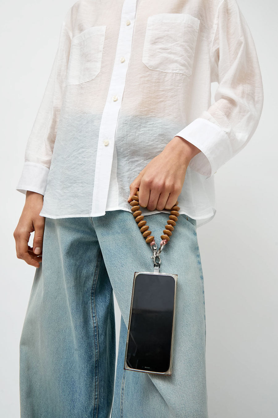 Ina Seifart Linse Keyholder and Phone Chain in Mocca