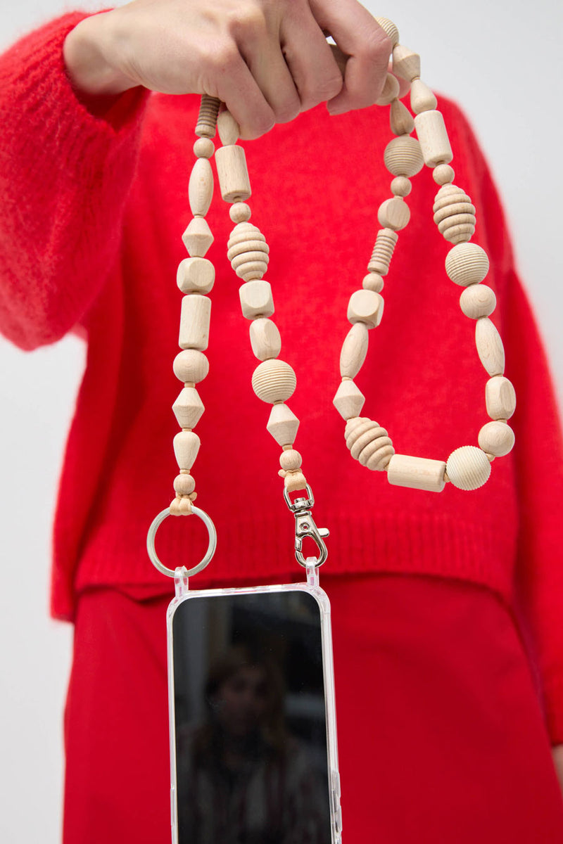 Ina Seifart Perlen Mix Handykette Iphone Necklace in Natural