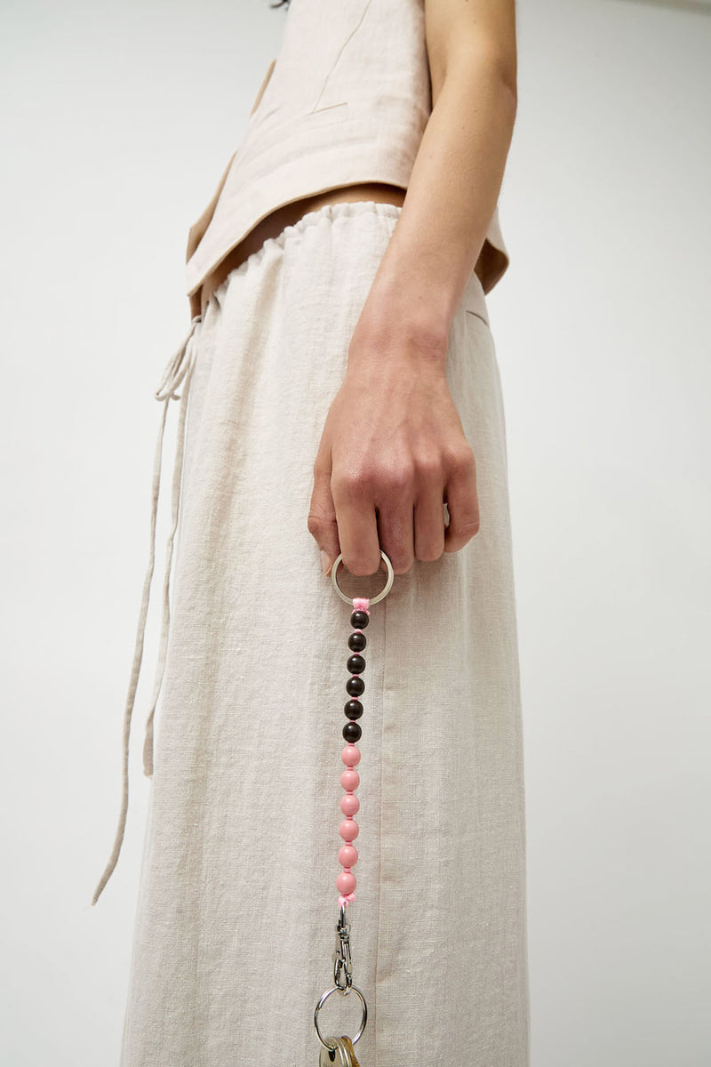 Ina Seifart Perlen Short Keychain in Blush Duo