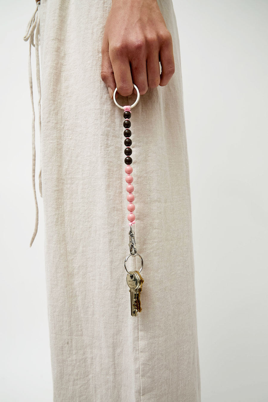 Ina Seifart Perlen Short Keychain in Blush Duo