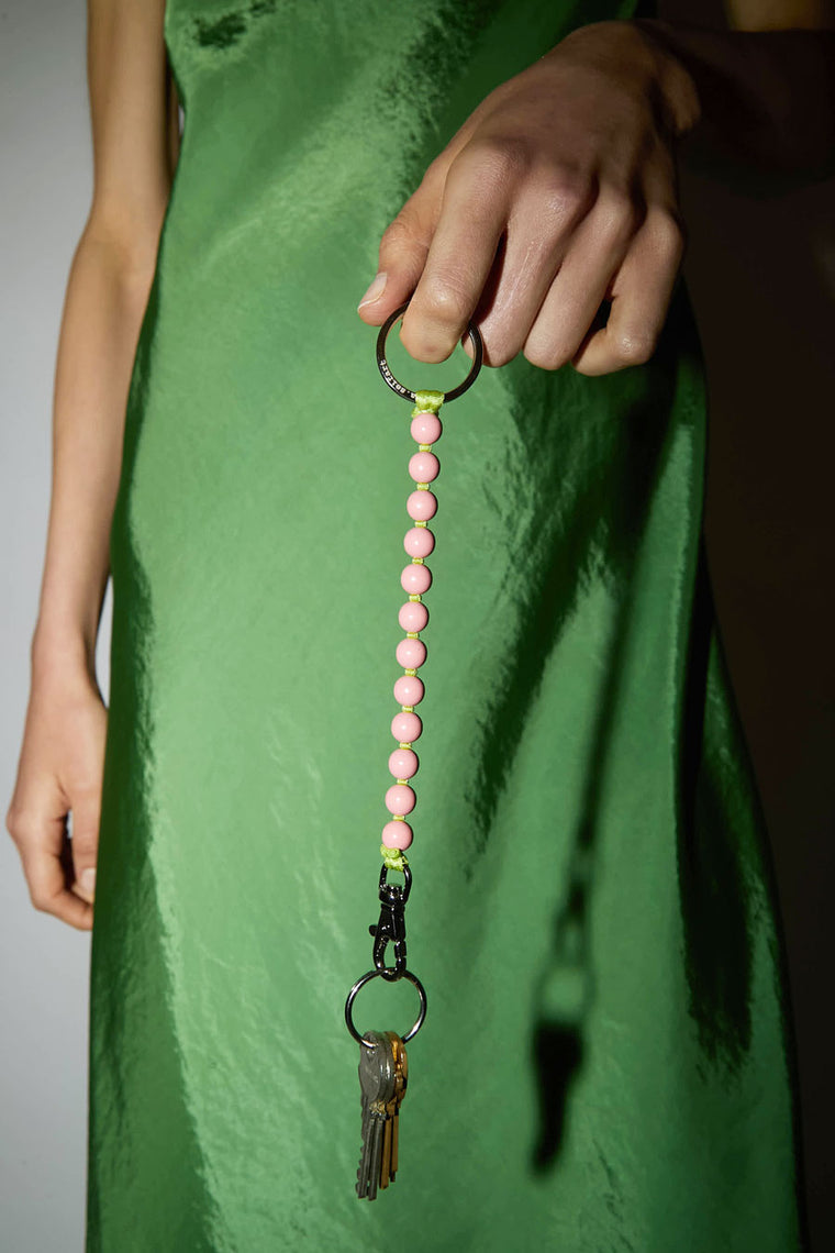 Ina Seifart Perlen Short Keychain in Blush Lime