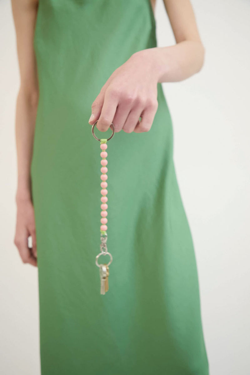 Ina Seifart Perlen Short Keychain in Blush Lime