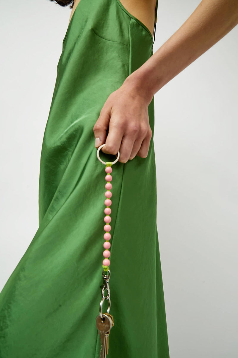 Ina Seifart Perlen Short Keychain in Blush Lime