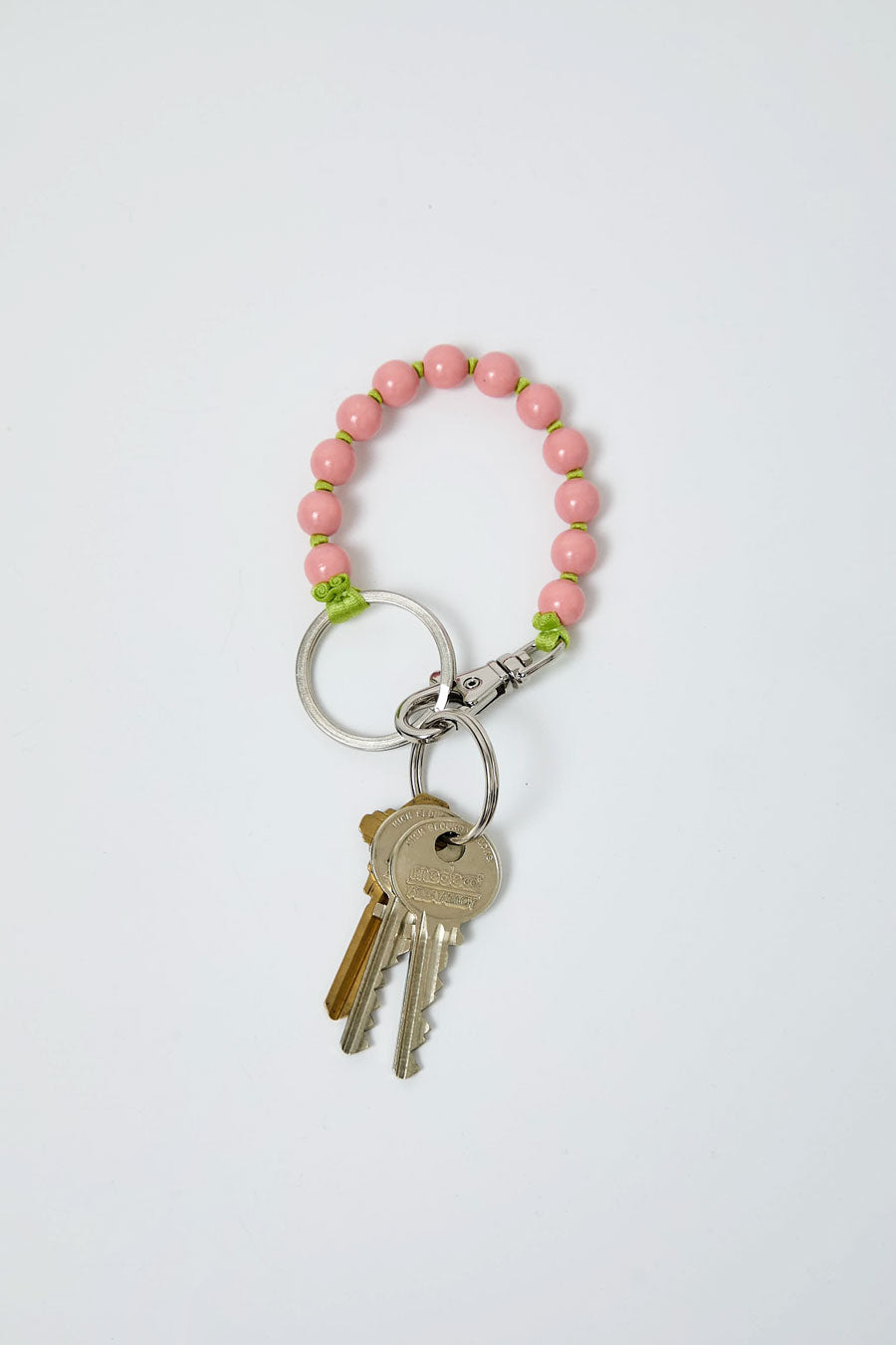 Ina Seifart Perlen Short Keychain in Blush Lime