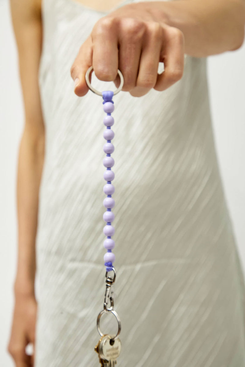 Ina Seifart Perlen Short Keychain in Lilac Purple