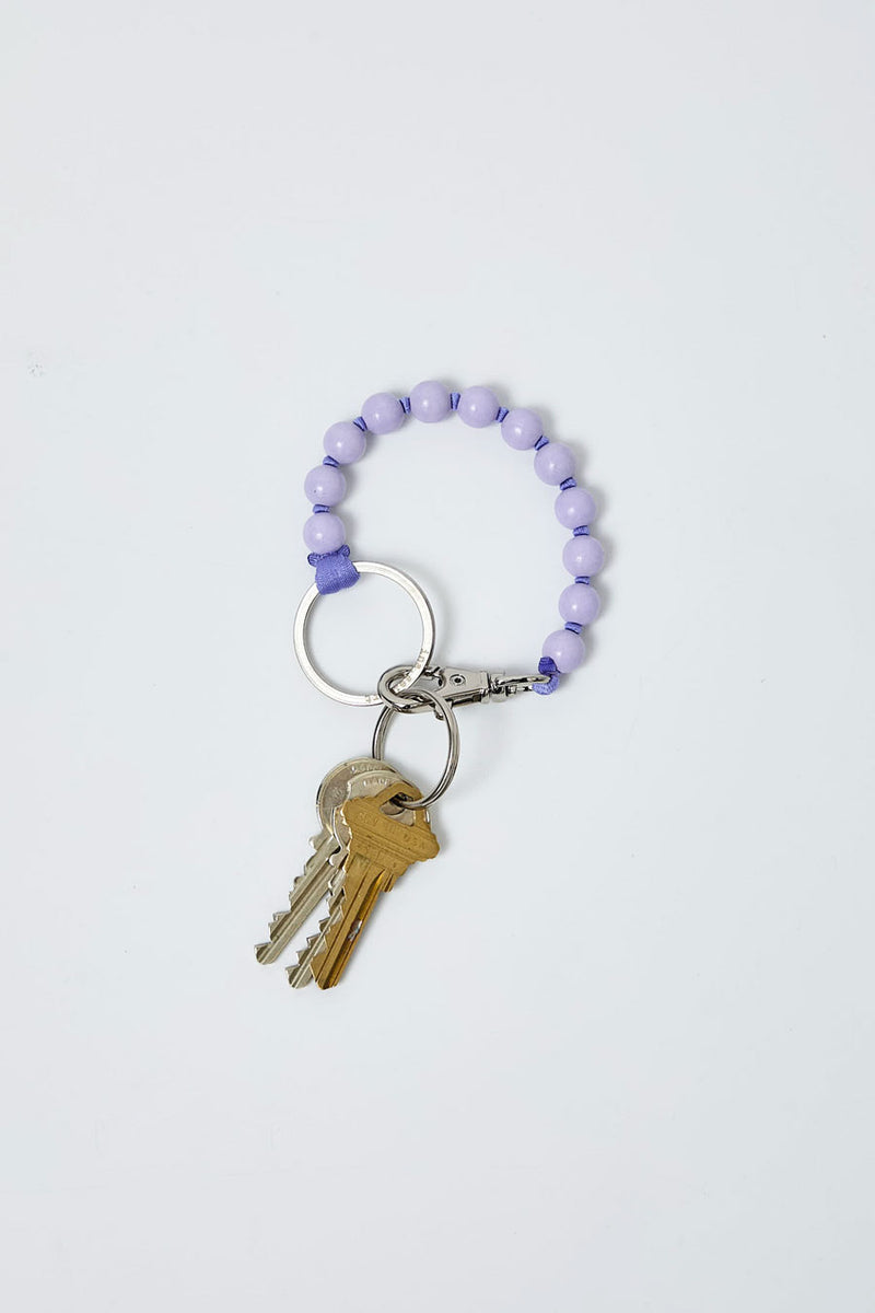 Ina Seifart Perlen Short Keychain in Lilac Purple