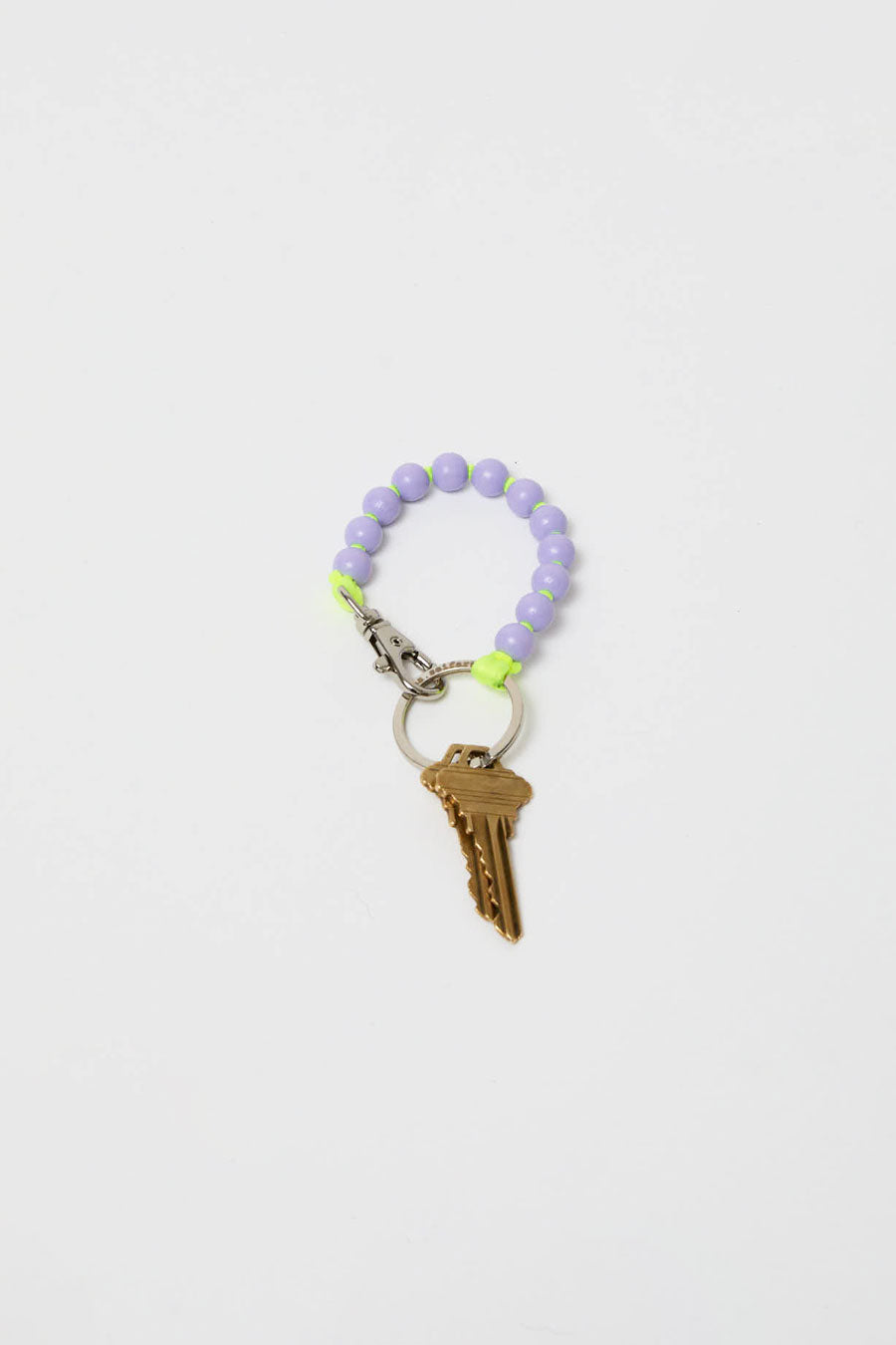 Ina Seifart Perlen Short Keyholder in Lilac and Neon Yellow