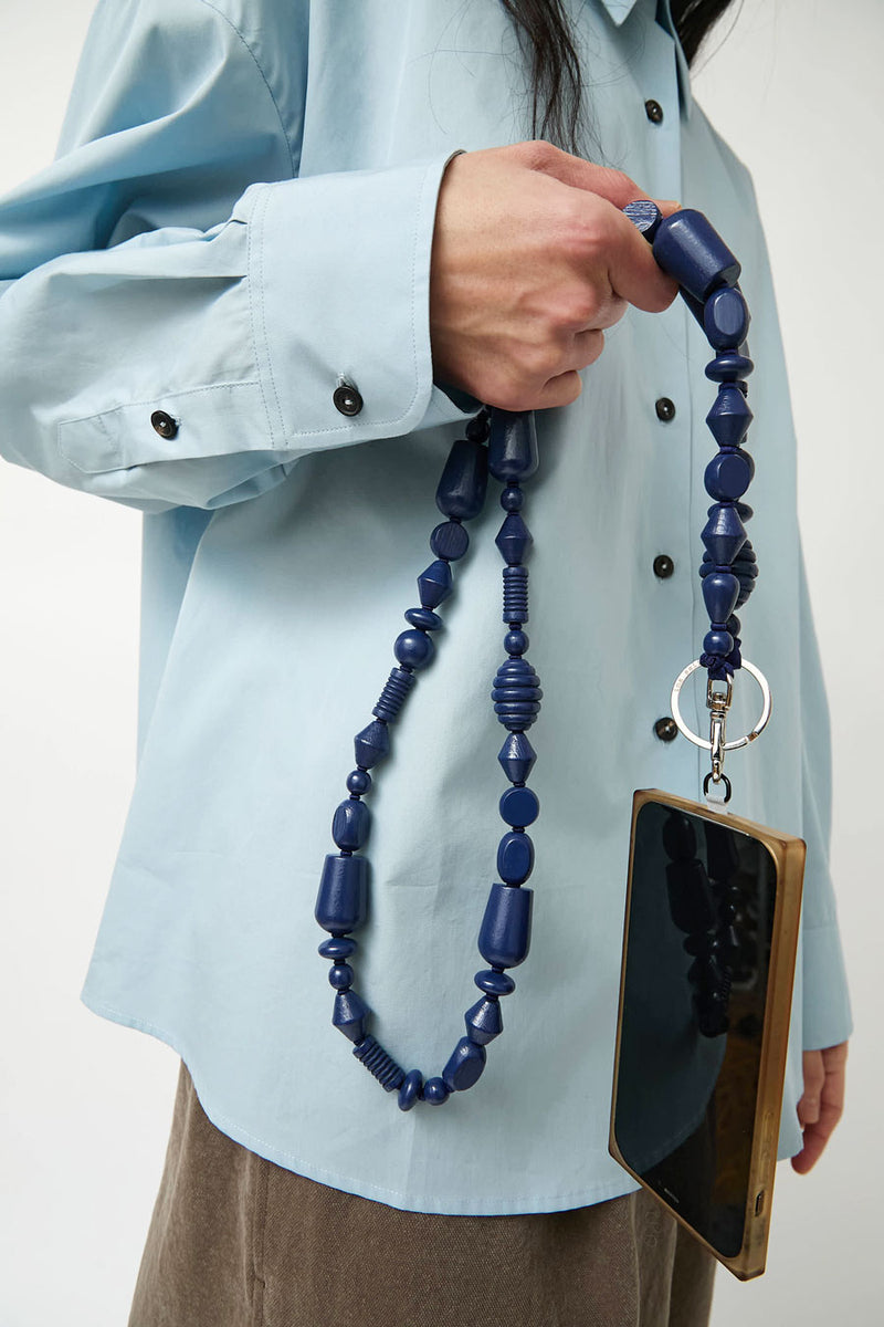 Ina Seifart Perlenmix Handykette Phone Necklace in Blueberry