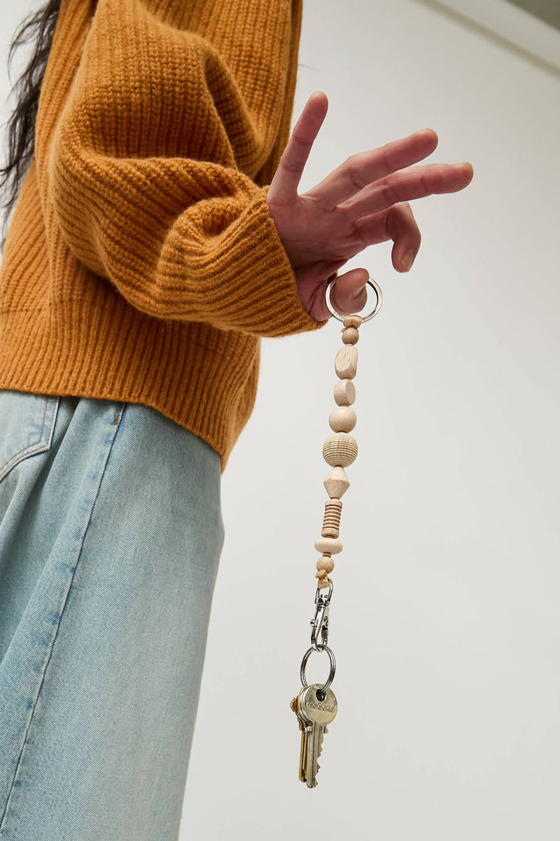 Ina Seifart Perlenmix Short Keyholder in Natural