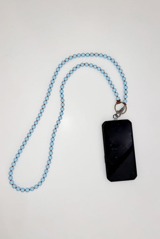iPhoneアクセサリー nah* Ina Seifart Handykette Phone Necklace in Pastel Blue and Mocca
