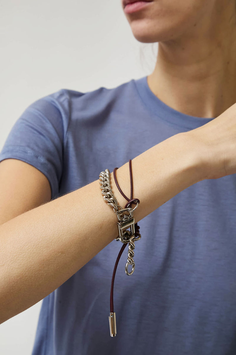 Kitesy Martin Studio Le Juillet Bracelet in Silvered and Burgundy