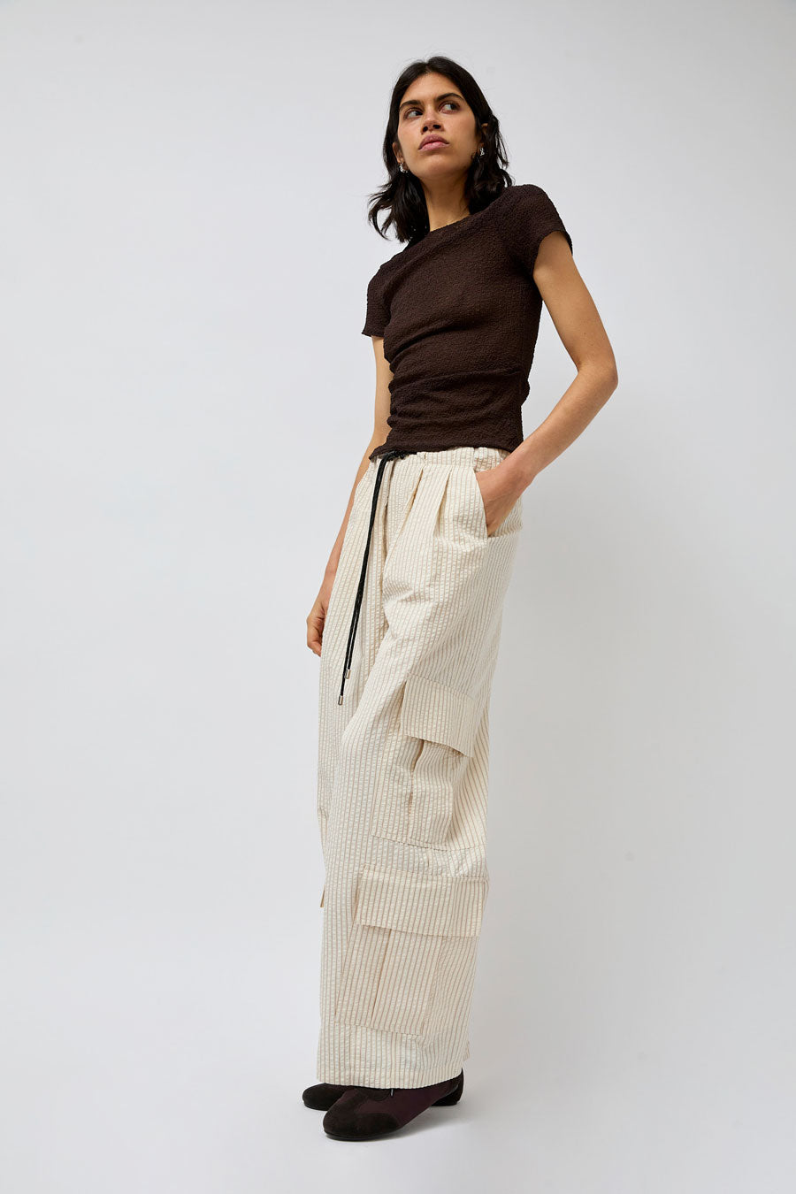 KkCo Baslat Pant in Striped Natural