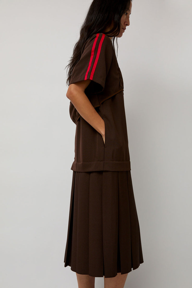 KkCo Box Pleat Dress in Mud