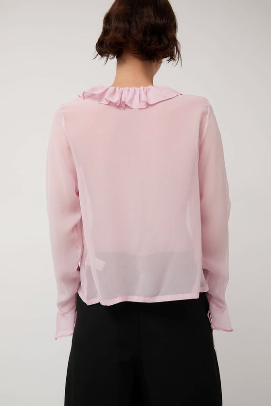 KkCo Coil Silk Top in Blush