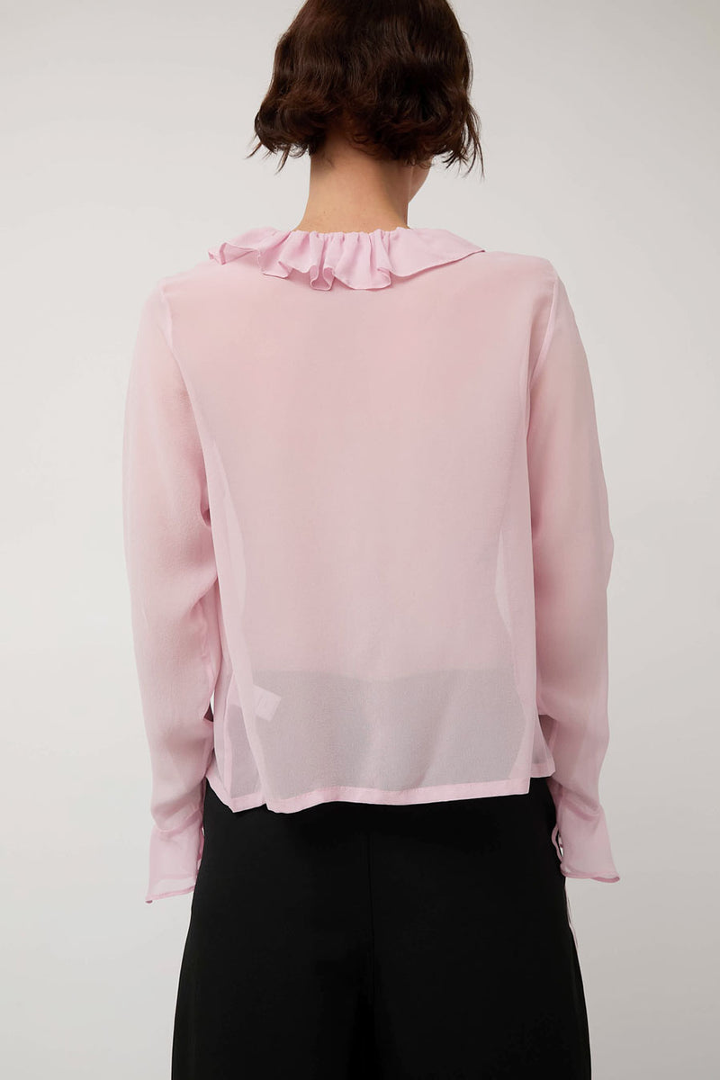 KkCo Coil Silk Top in Blush