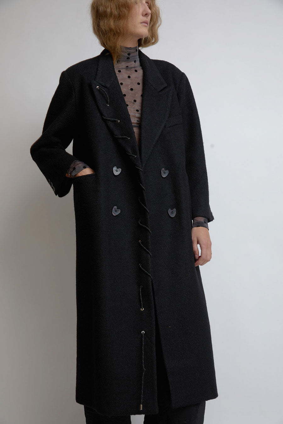 KkCo Cord Moss Coat in Onyx