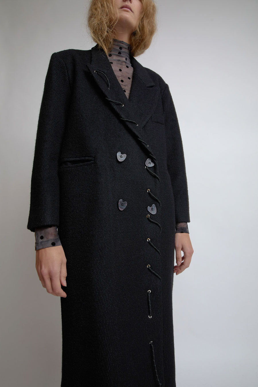 KkCo Cord Moss Coat in Onyx