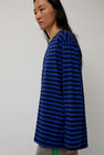 KkCo Long Sleeve Box Tee in Cobalt and Midnight Stripe