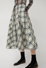 KkCo Plaid Peak Skirt in Ecru