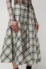 KkCo Plaid Peak Skirt in Ecru