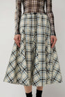KkCo Plaid Peak Skirt in Ecru