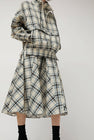 KkCo Plaid Peak Skirt in Ecru