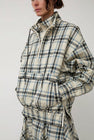 KkCo Plaid Trail Mockneck in Ecru
