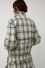 KkCo Plaid Trail Mockneck in Ecru