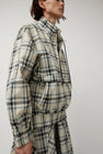 KkCo Plaid Trail Mockneck in Ecru