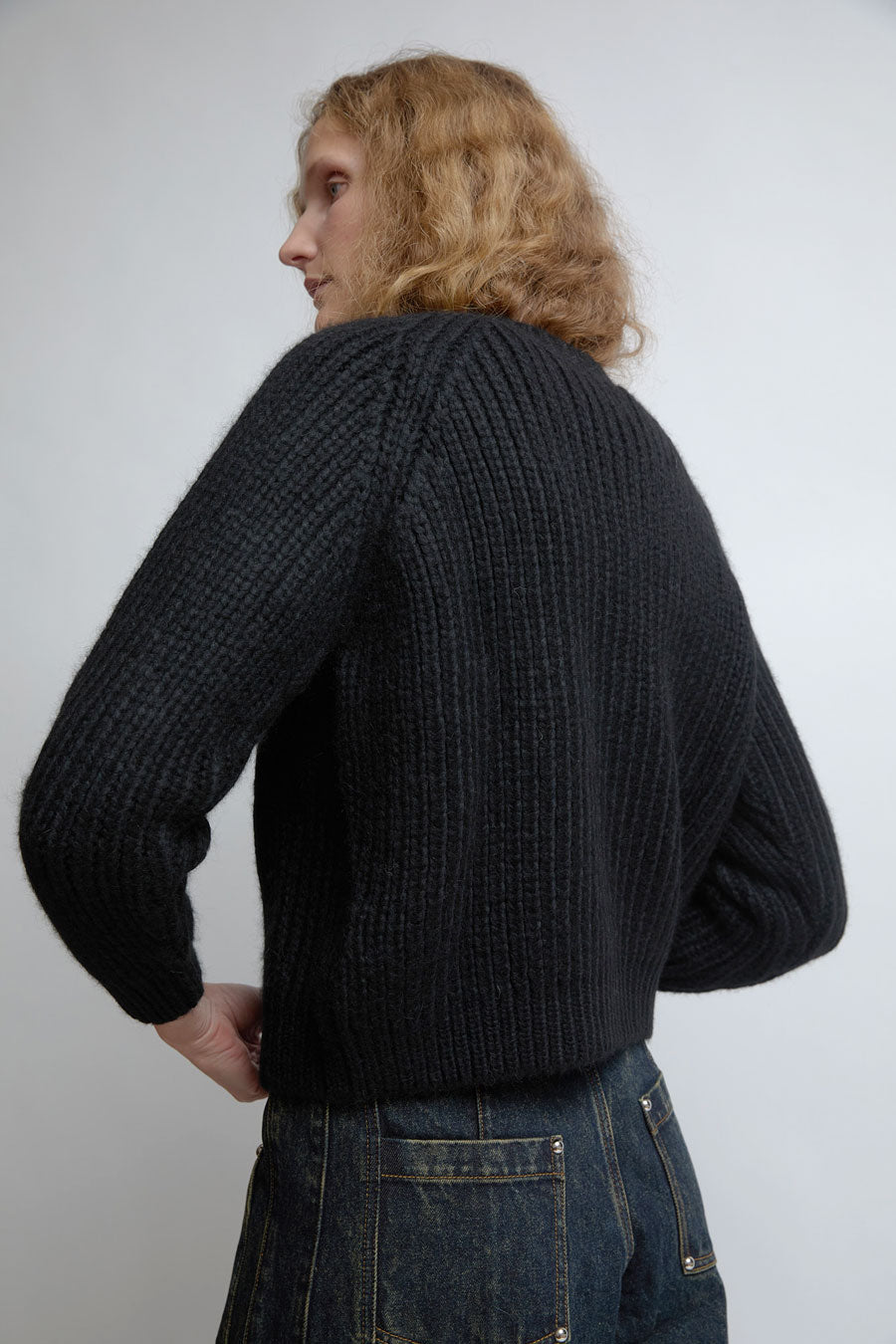 KkCo Polar Crewneck Sweater in Black