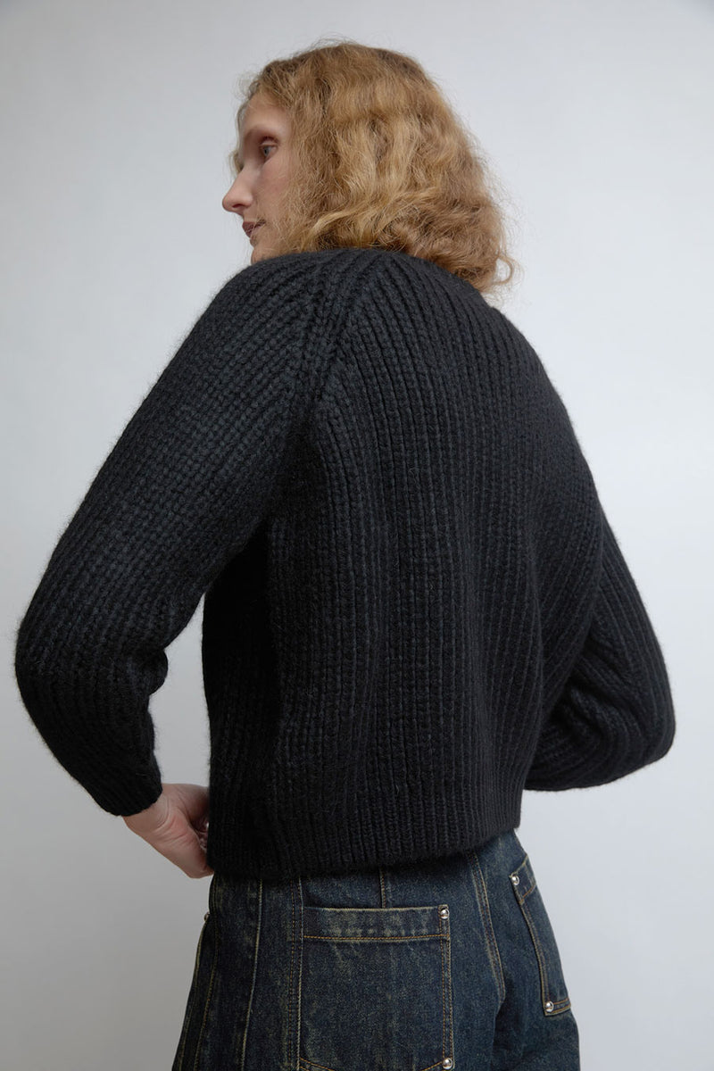 KkCo Polar Crewneck Sweater in Black
