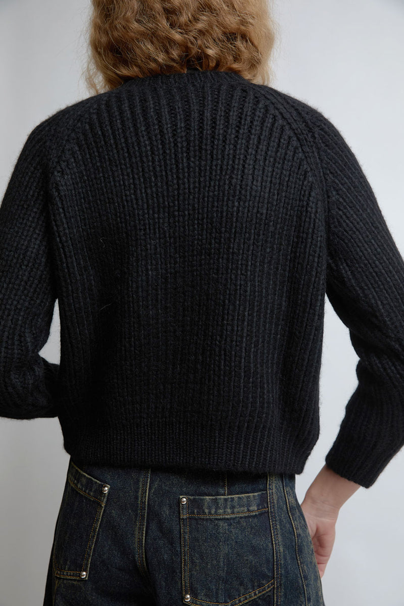 KkCo Polar Crewneck Sweater in Black