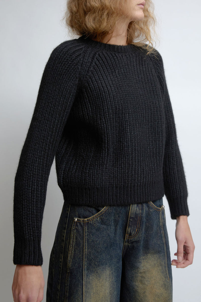KkCo Polar Crewneck Sweater in Black