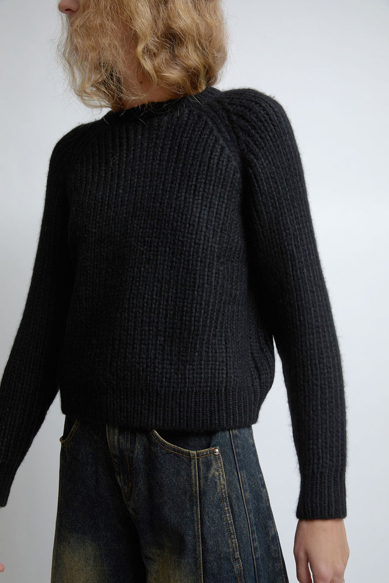 KkCo Polar Crewneck Sweater in Black