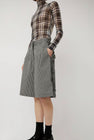 KkCo Ruffle Scoria Short in Black Plaid