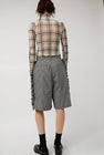 KkCo Ruffle Scoria Short in Black Plaid