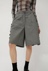 KkCo Ruffle Scoria Short in Black Plaid