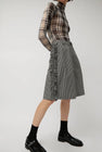 KkCo Ruffle Scoria Short in Black Plaid