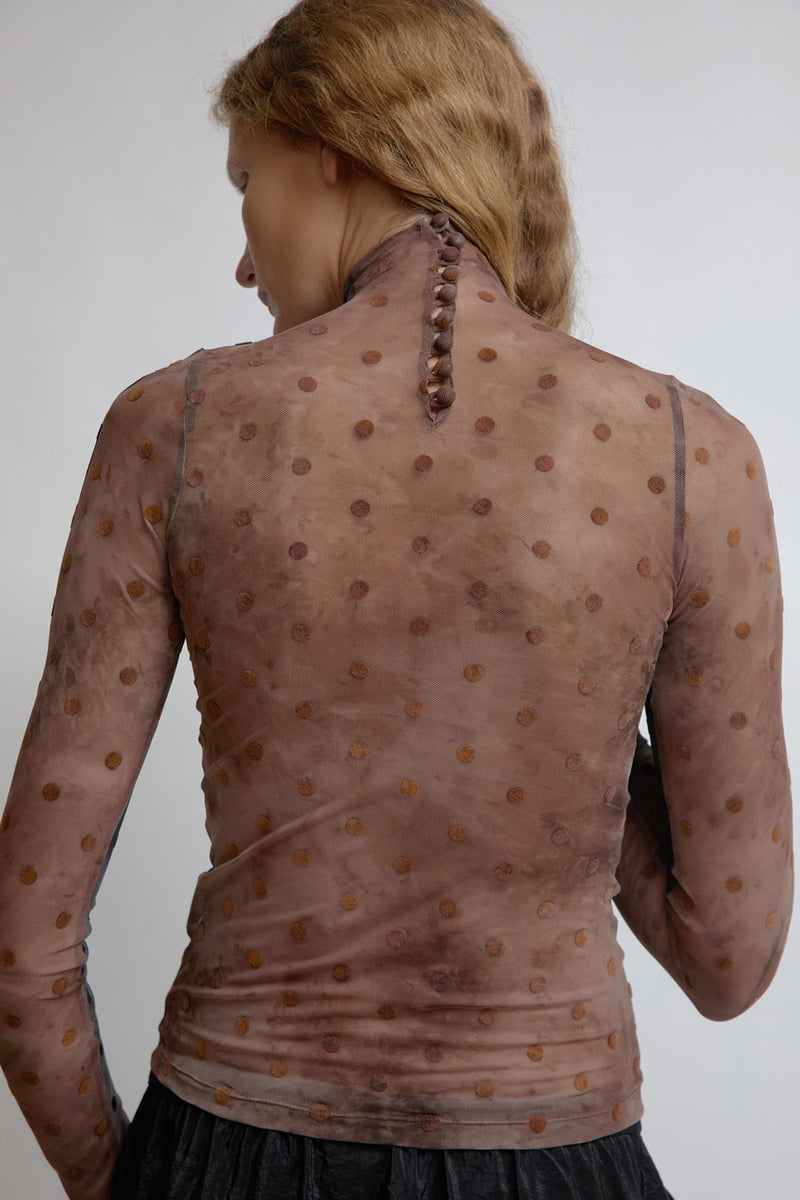 KkCo Split Turtleneck in Black and Brown