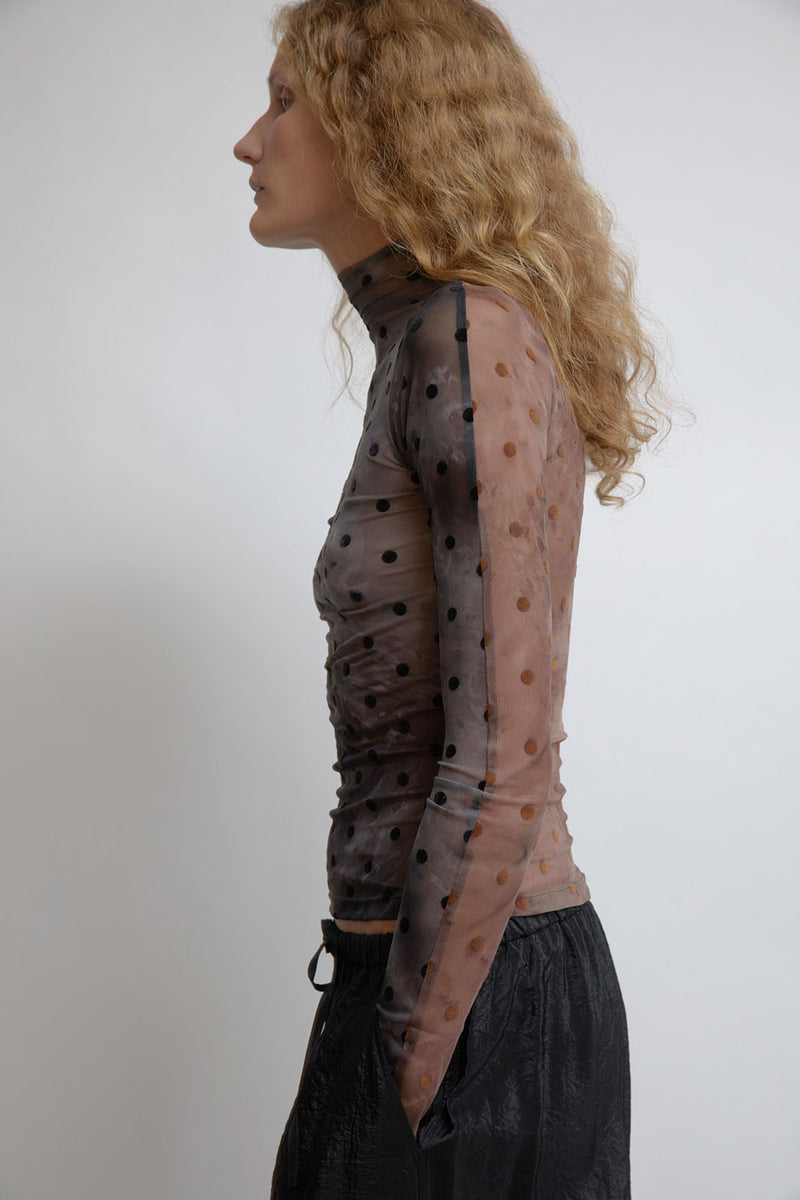 KkCo Split Turtleneck in Black and Brown