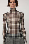 KkCo Split Turtleneck in Mixed Plaid
