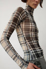 KkCo Split Turtleneck in Mixed Plaid