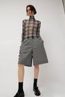 KkCo Split Turtleneck in Mixed Plaid