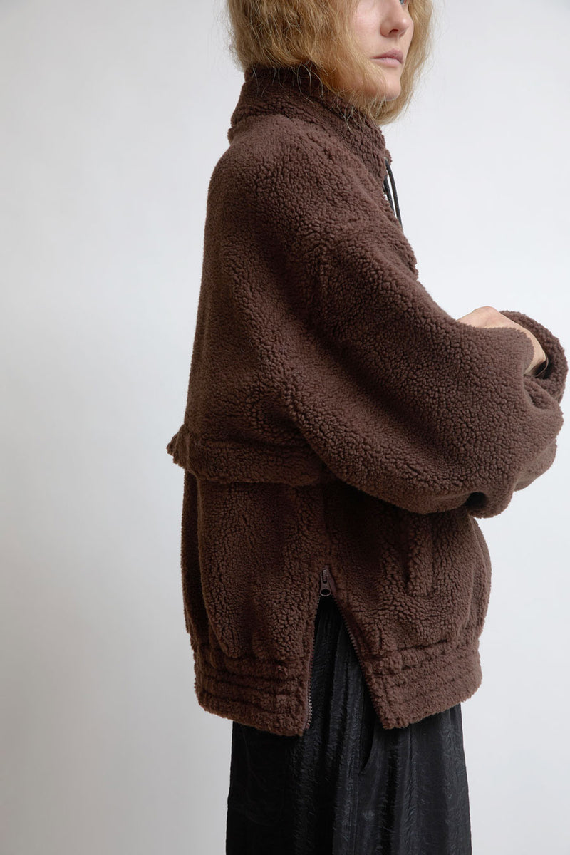 KkCo Trail Double Mockneck in Mud Sherpa