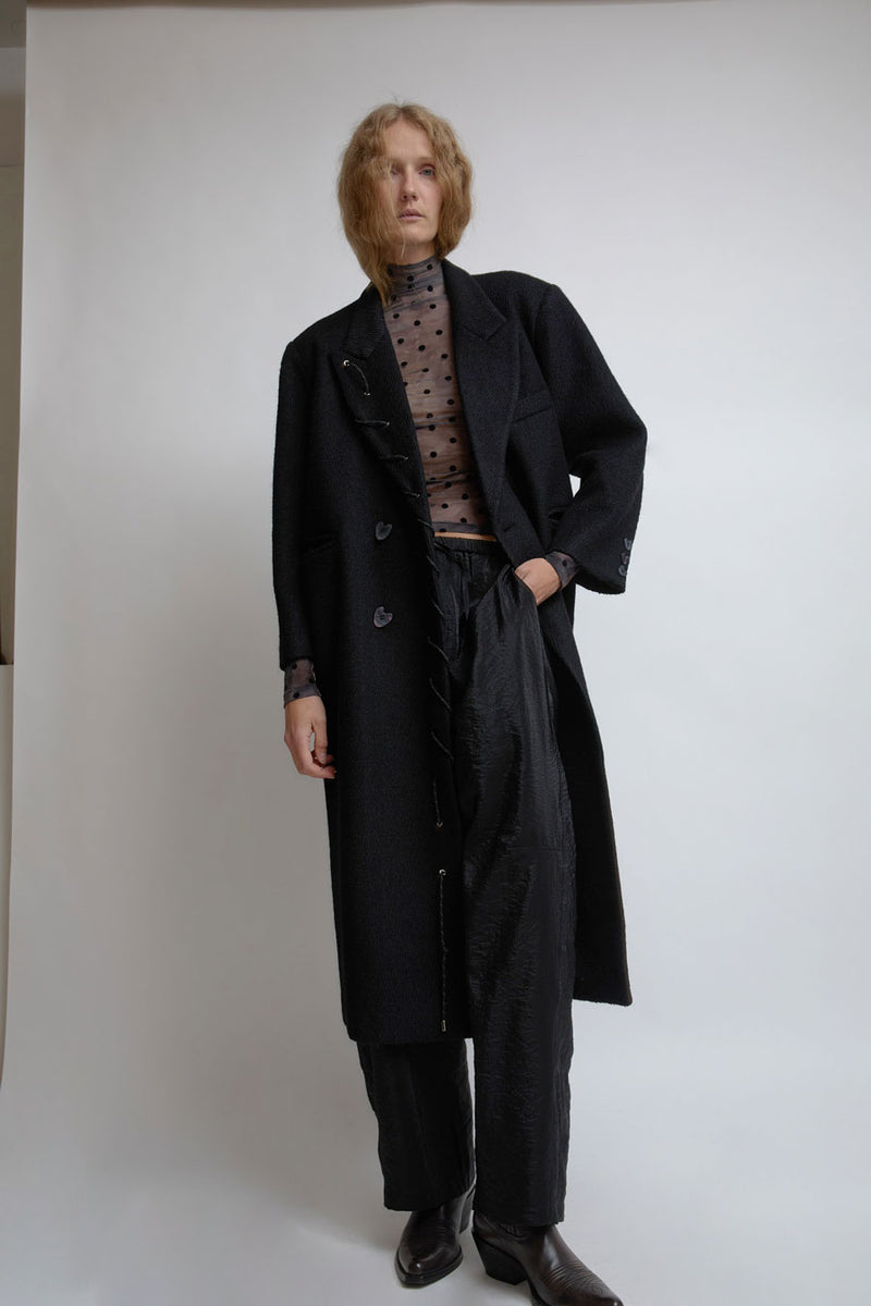 KkCo Cord Moss Coat in Onyx