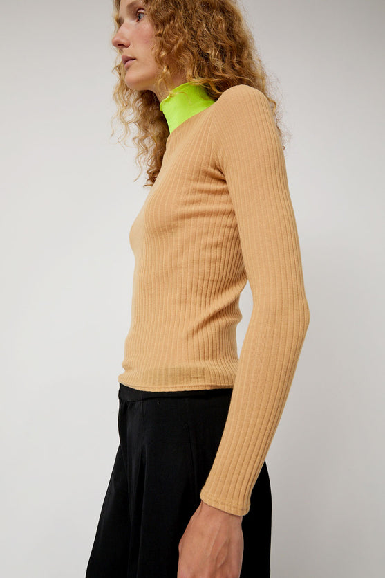 La Fetiche Frederique in Camel and Neon Yellow