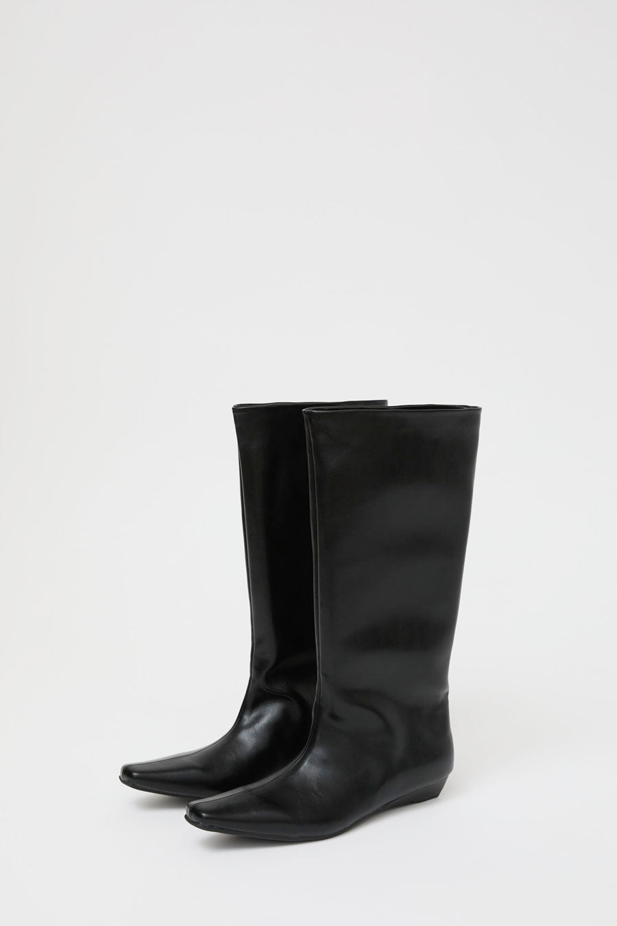 La Piscine Leather Boots in Black
